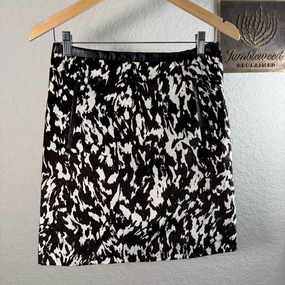 Women Ballsey Animal Cow Print Mini Skirt Size‎ 38 Euro Size 6 US